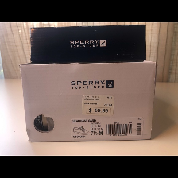 SPERRY SEACOAST TAN CASUAL SNEAKER 7.5 with BOX - Picture 7 of 8